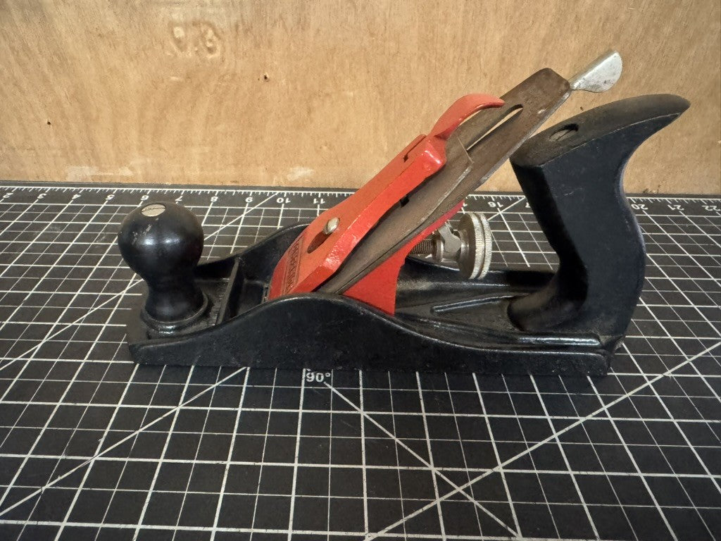 Vintage Companion No. 187.37053 8.5” Wood Plane – Black & Red – Made in USA