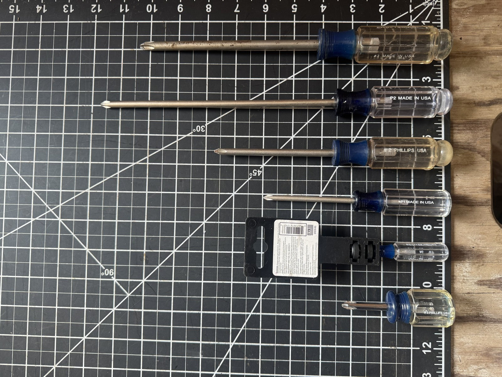 Craftsman USA Blue-Clear Screwdriver Lot – 6pc Phillips Head Set, 41297–4118