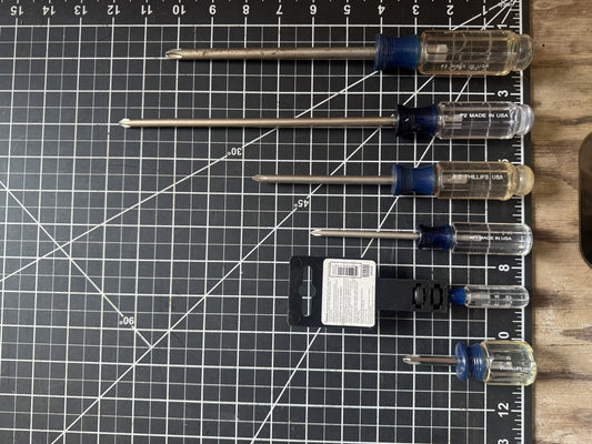 Craftsman USA Blue-Clear Screwdriver Lot – 6pc Phillips Head Set, 41297–4118