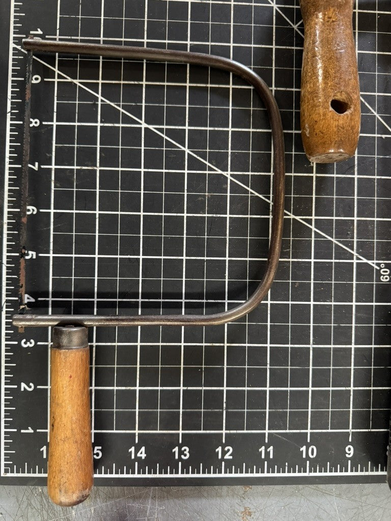 Lot of 3 Vintage Coping Saws – Wood Handles