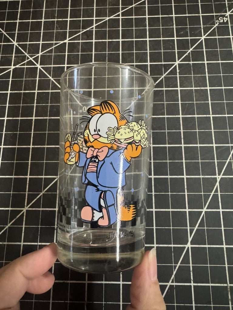 Vintage 1978 Garfield’s Cafe Burgers & Fries Drinking Glass – No Chips or Cracks