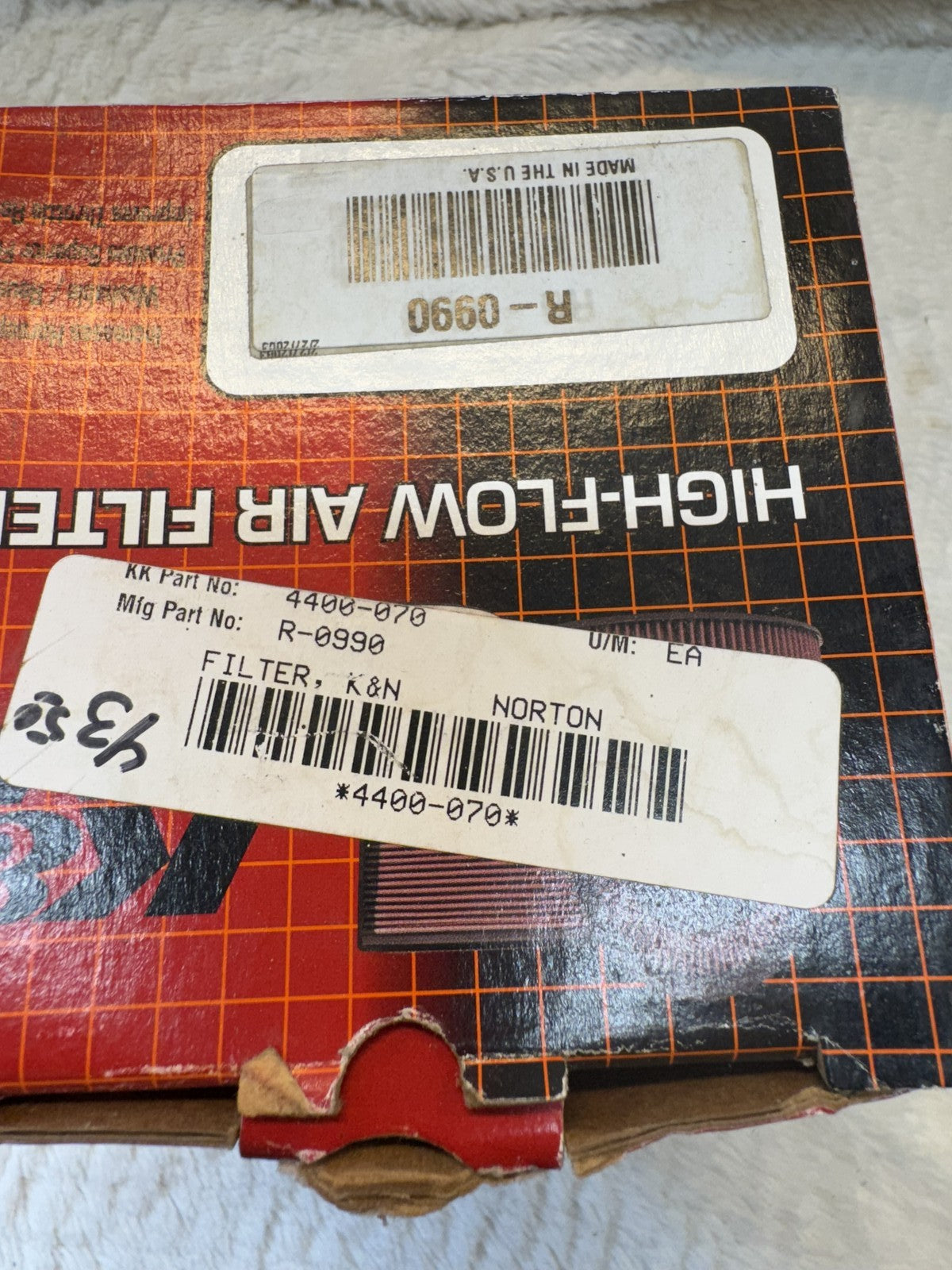 High-Flow Reusable Engine Air Filter No. R-0990 – Motorcycle Part - SEALED