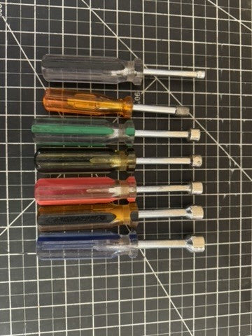 Vintage 7pc Set of Nut Drivers – 1/2”, 7/16”, 3/8”, 5/16”, 11/32”, 1/4”, 3/16”