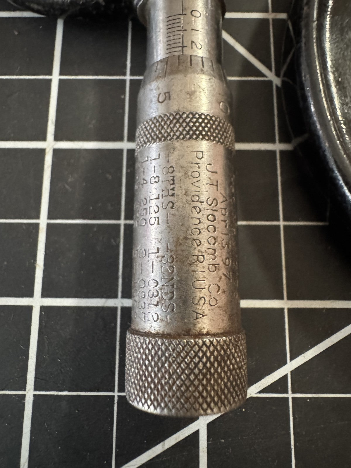 Lot of 2 Vintage Micrometers – JT Slocomb + Unmarked Large Machinist Tool