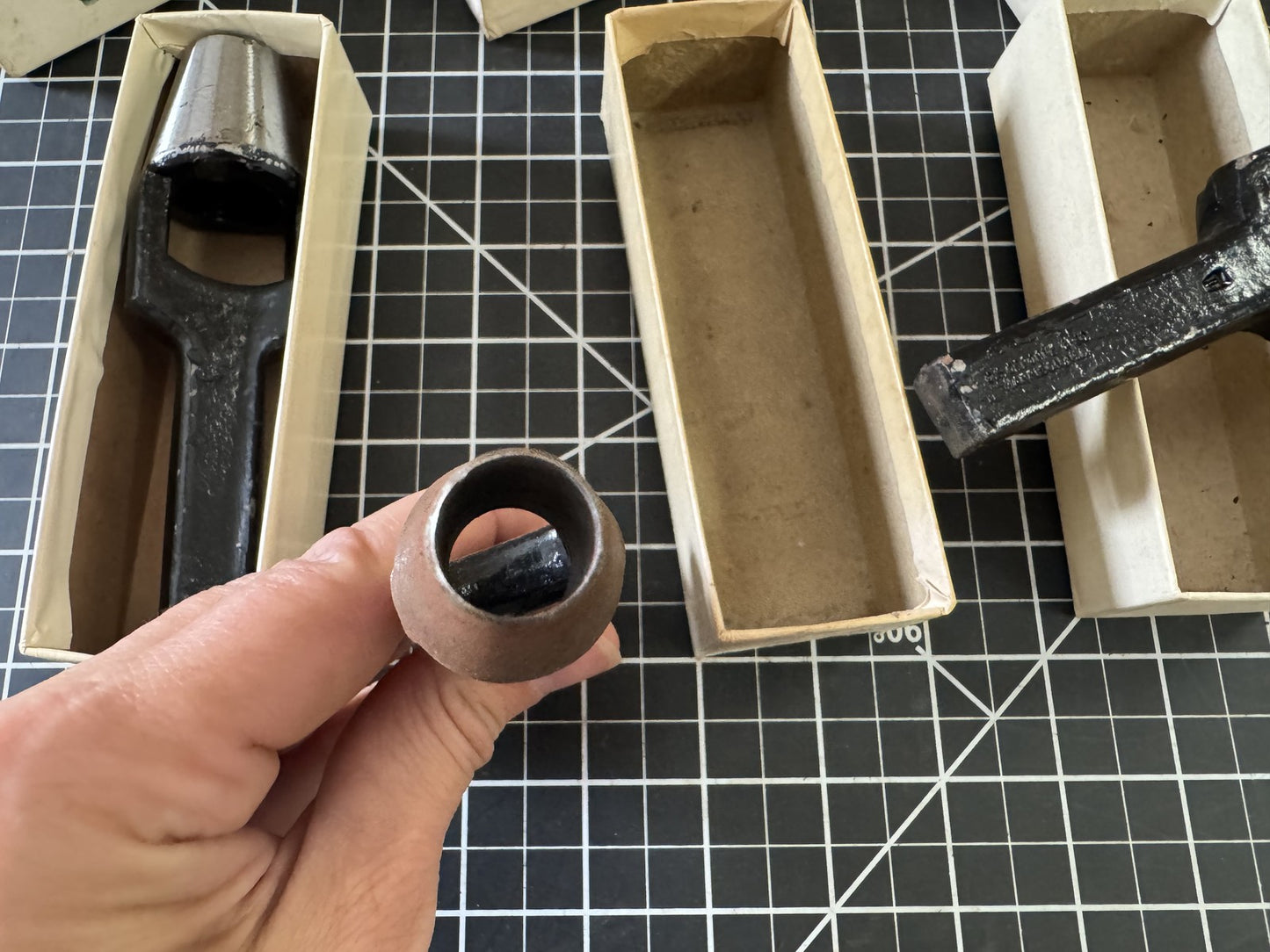 Lot of 3 Osborne No. 149 Arch Punches – 1/2", 7/8", 1" – Vintage w/ Boxes