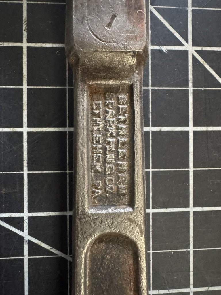 Bethlehem USA Spark Plug Ratchet Wrench – 1/2” – Antique Tractor Tool – Rare