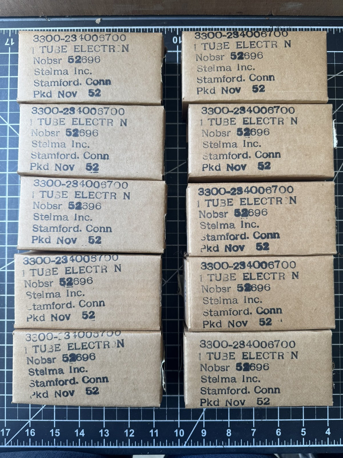 Matched Pair JAN CHS 0D3 Radio Tubes – NOS 1952 – Stelma Stamford, Conn – USA