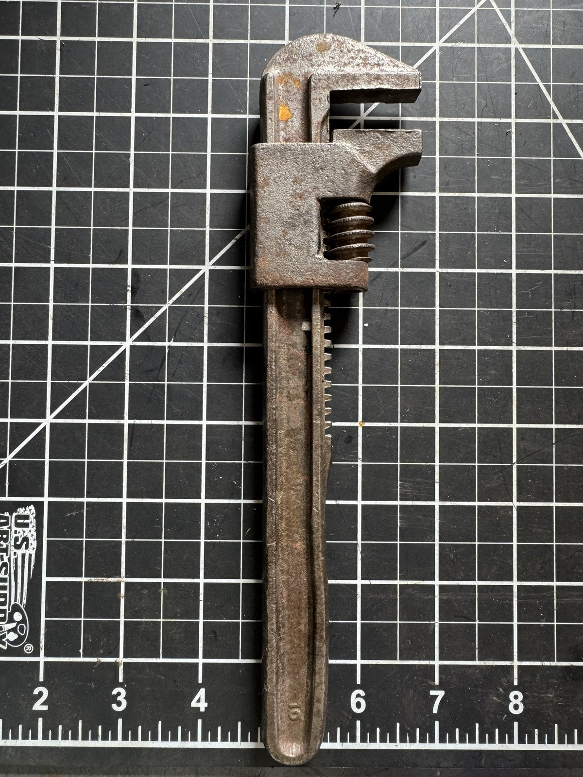 Vintage AUTO Adjustable Pipe Wrench – 9” USA Made