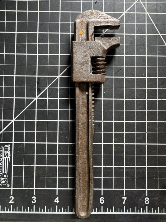 Vintage AUTO Adjustable Pipe Wrench – 9” USA Made