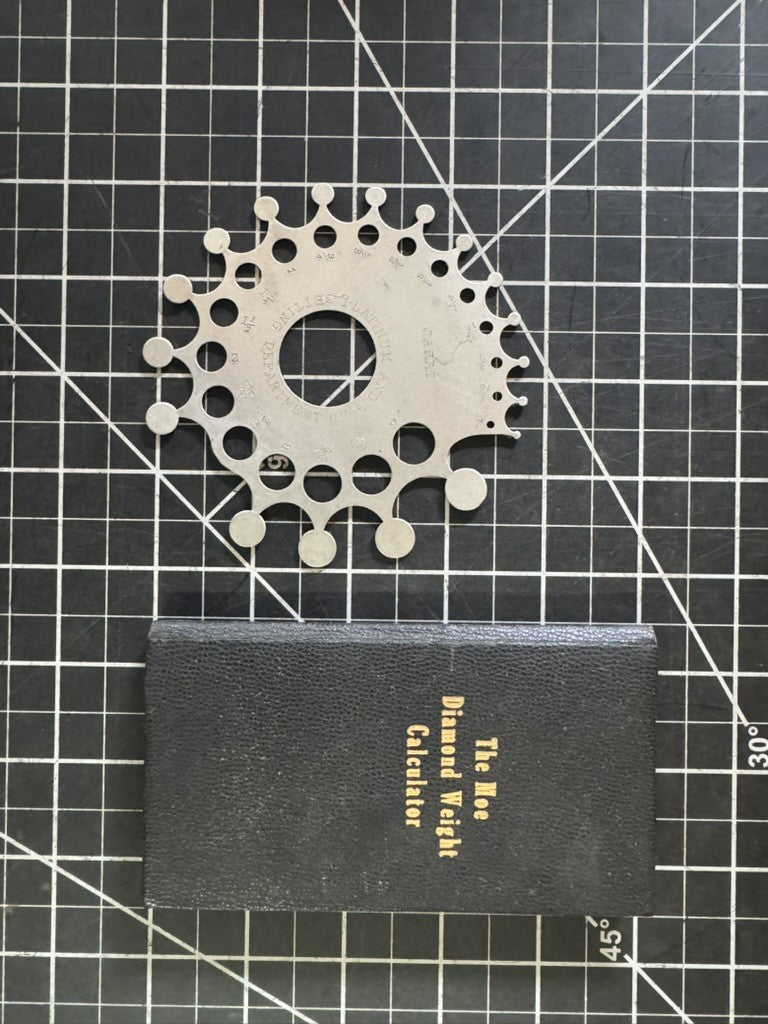 Lot of 2 Vintage Diamond Weight Calculators – Moe 1948 & Baker Carat/MM