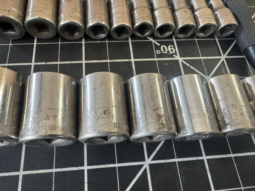 Vintage Craftsman G-Series Socket Set – SAE & Metric – 28pc – USA