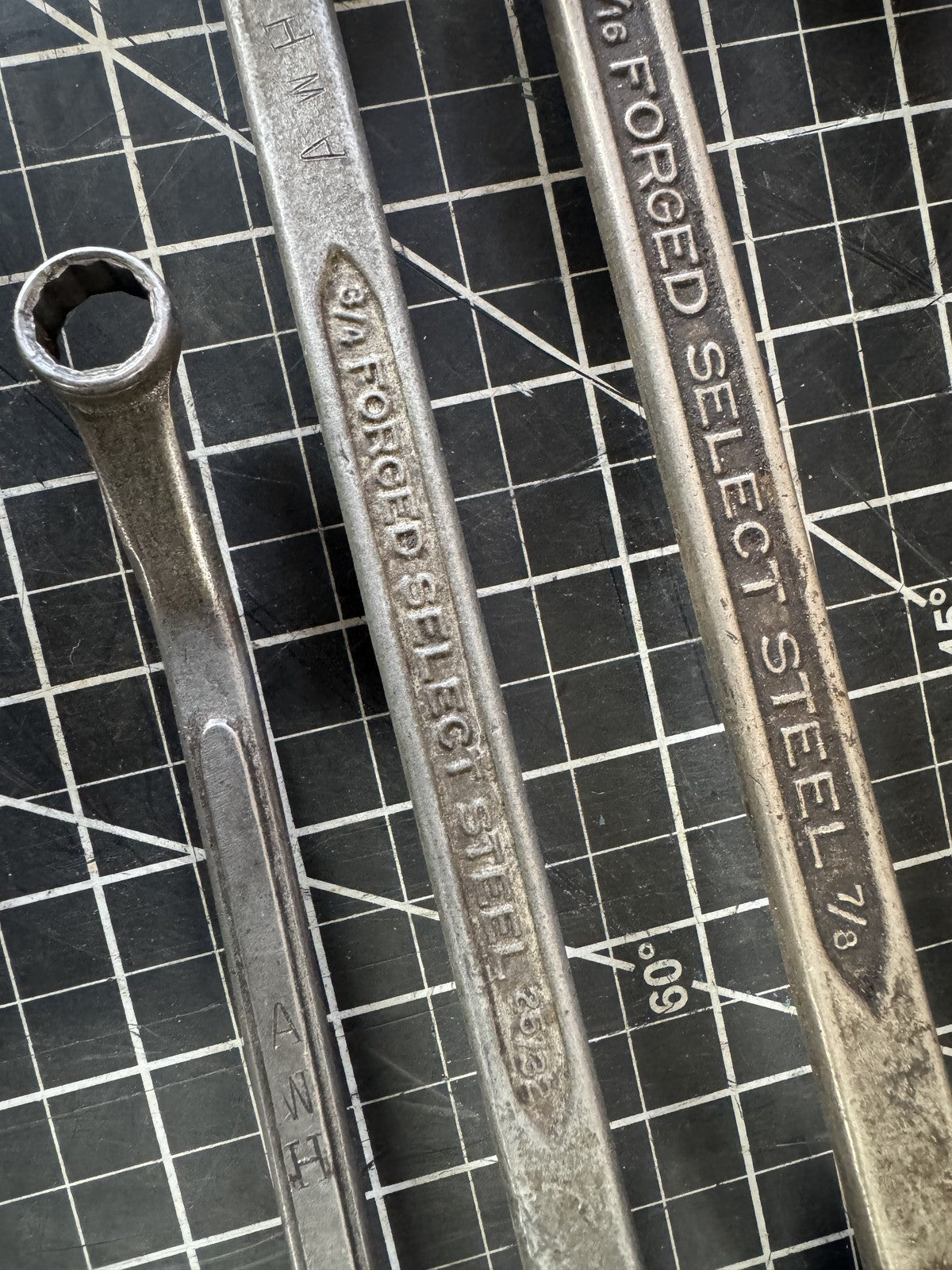 Lot of 4 Vintage Offset Double Box End Wrenches – Forged Steel USA