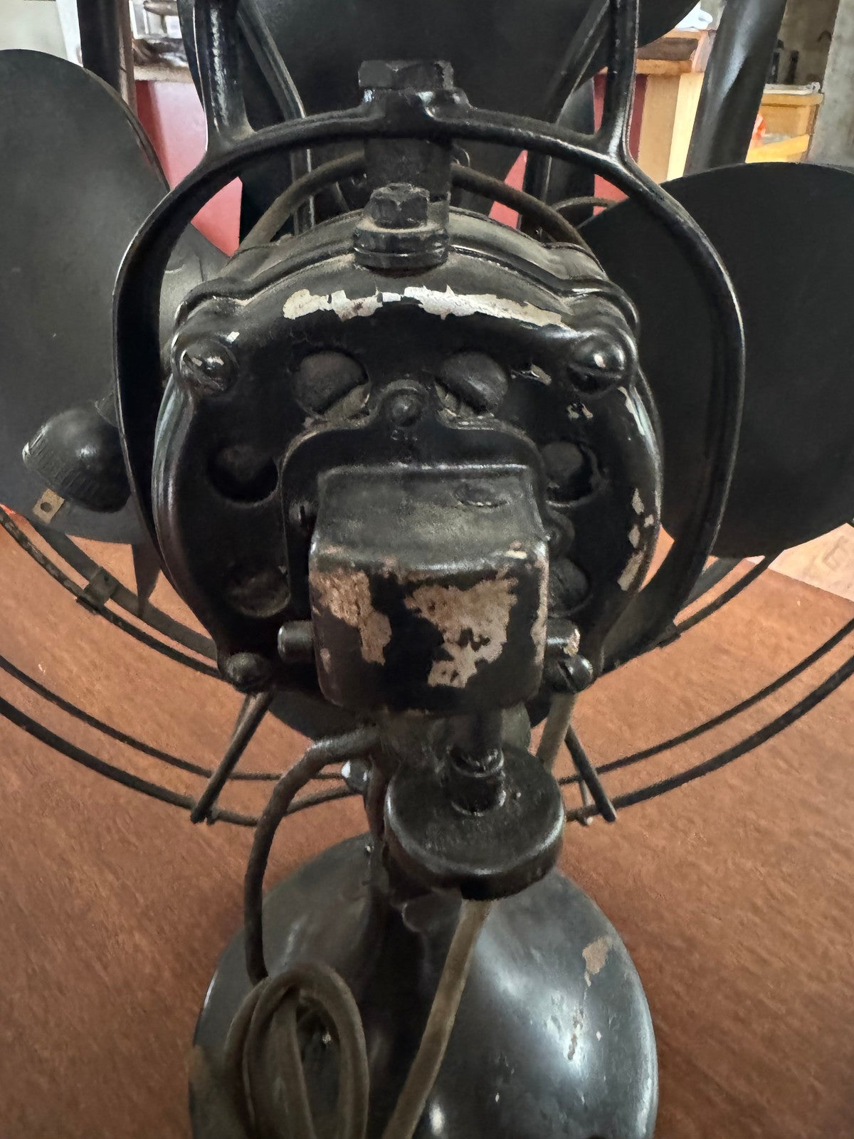 1930s Victor Ocillating Fan Breeeze Spreader Cast Iron Base 19" WORKS