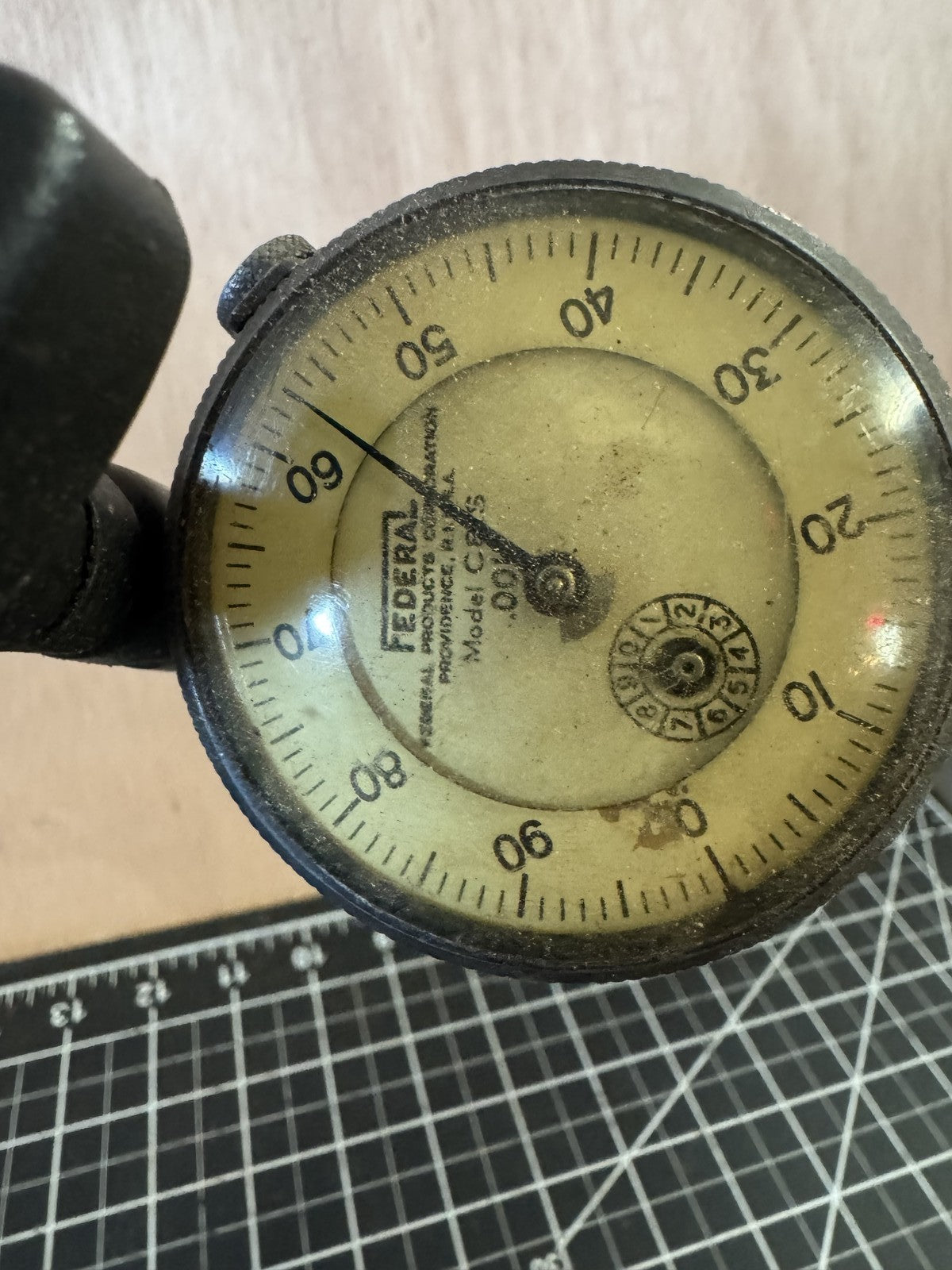 Federal No. C81S Dial Indicator .001” Full Jeweled – Magnetic Base – USA