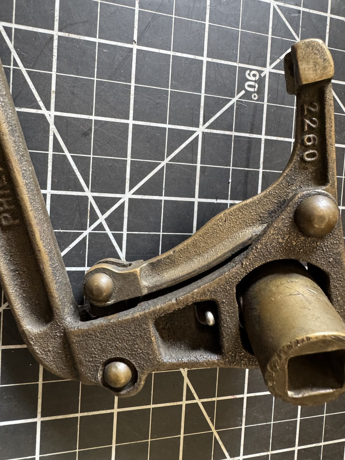 Vintage Beryllium Phila Valve Co. Spark-Proof Wrench – Marked #2260 & #2881