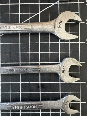 5-Pc Vintage Craftsman V-Series Double Open End Wrench Set – USA – 3/8” to 1”