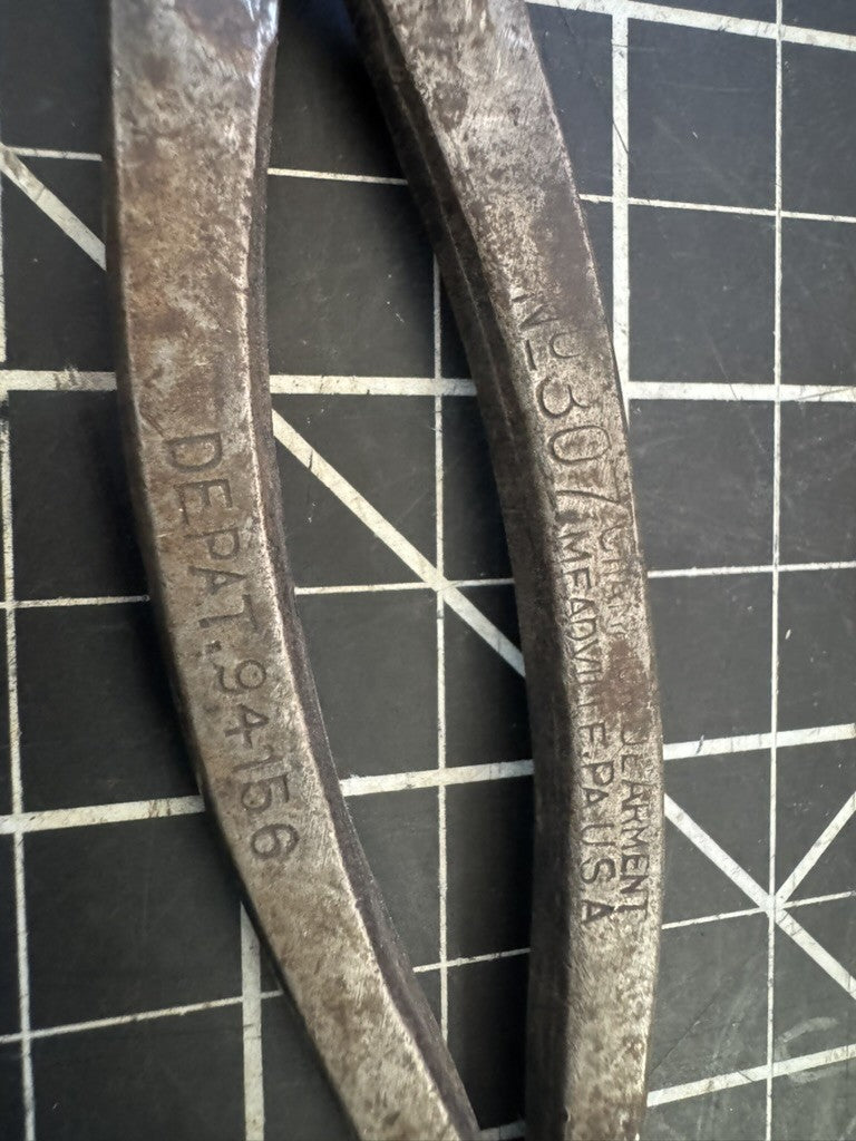 Vintage Champion De Arment No. 307 Battery Pliers – Meadville, PA – Pat. 94156