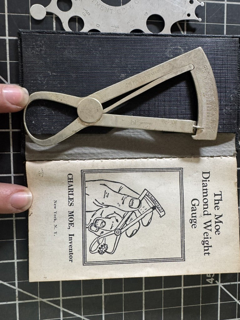 Lot of 2 Vintage Diamond Weight Calculators – Moe 1948 & Baker Carat/MM