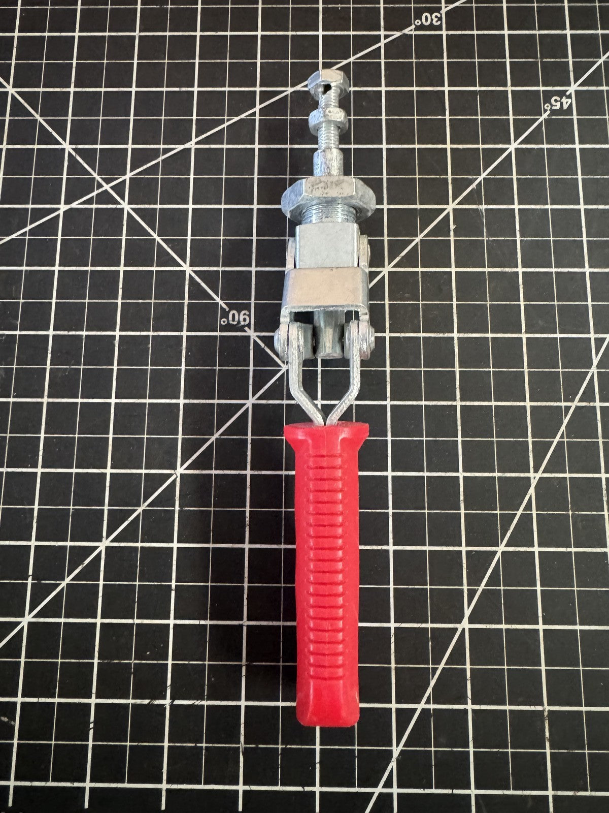 Straight Line Clamp GH-36204M – Through-Hole Base Mounting, Vertical Handle