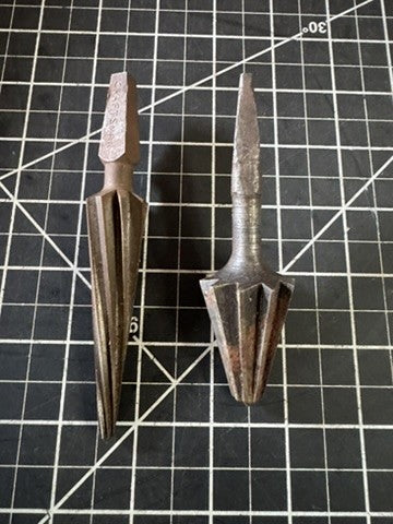 Lot of 2 Vintage Spiral Flute Repairman’s Reamer Bits – Craftsman & Unmarked