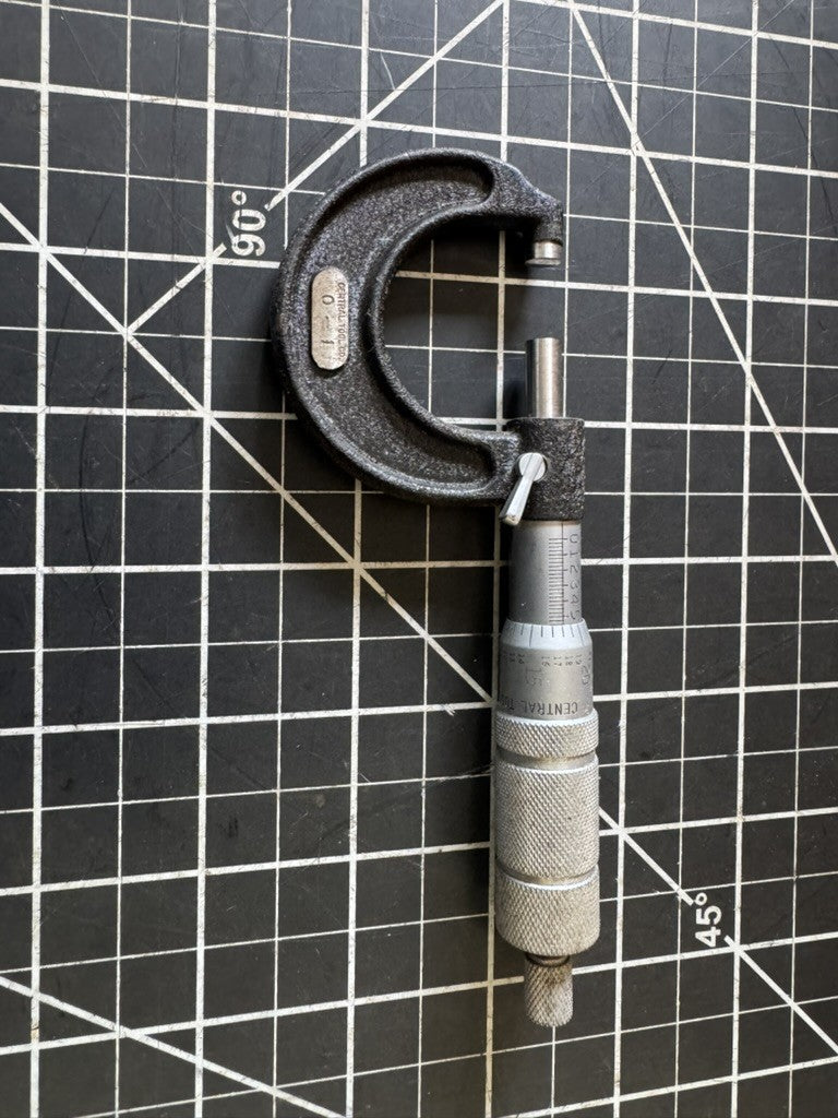 Vintage Central Tool Co. Supreme Micrometer 0–1”