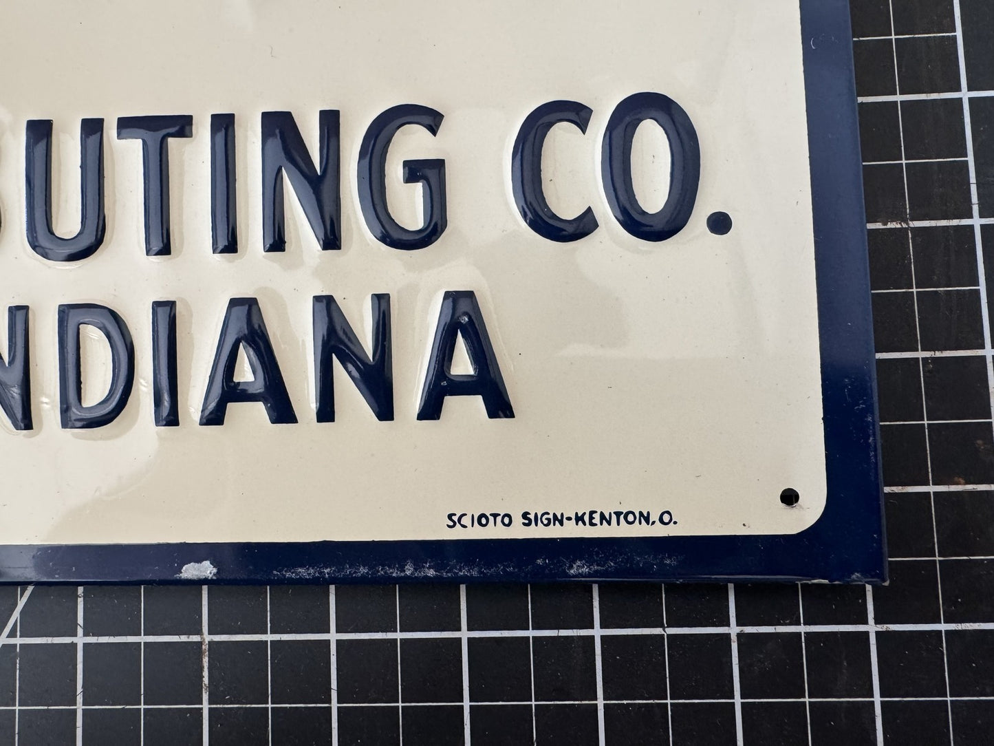 BOOMS Wagon Unloader Embossed Metal Sign – NOS, Valparaiso IN, 17”x11”