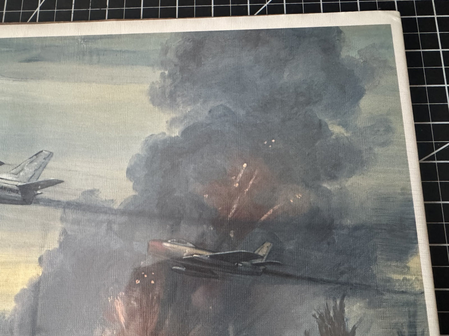 1971 "US Marine Corps Strafing - 1955" Hubbell War Print – 12.75" x 16"