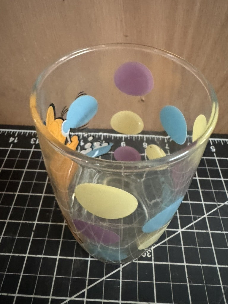 Vintage 1978 Garfield Drinking Glass – Jim Davis Polka Dot Blowing Bubbles Cup