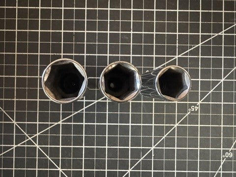 Vintage 3-Pc Impact Universal Joint Swivel Socket Adapter – 13/16, 3/4, 5/8